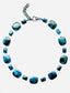 18" Flat Faceted and Rectangular  Chrysocolla Necklace
