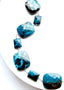18" Flat Faceted and Rectangular  Chrysocolla Necklace