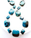 18" Flat Faceted and Rectangular  Chrysocolla Necklace