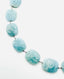 18" Flat Faceted Rectangular Blue Aquamarine Necklace