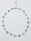 18" Flat Faceted Moss Aquamarine Necklace