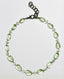 18" Faceted Nugget Green Amethyst and Grey Baroque Pearl Necklace