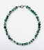 18" Green Phantom Quartz Ball Necklace with Sterling Silver and Diamond Clasp