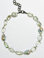 18" Faceted Nugget Green Amethyst and Grey Baroque Pearl Necklace