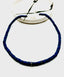 18" AAA Lapis Heishi Necklace with Sterling Silver Diamond Rondelle and Sterling Silver Clasp