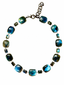 18" Flat Faceted and Rectangular Labradorite Necklace