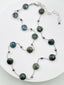 18" AAA Faceted Labradorite Coin and Pyrite Necklace