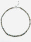 18" Faceted Labradorite Rondelle Necklace with Sterling Silver Clasp