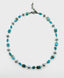 18" Peru Boulder Opal Neon Apatite and Pyrite Necklace with Sterling Silver