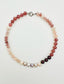 18" Pink Multi Stone Pearl and Sterling Silver Necklace