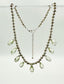 18" 6mm Grey Freshwater Pearl Necklace with Green Amethyst Teardrop and Sterling Silver Clasp