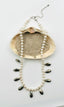18" 6mm Freshwater Pearl Necklace with Pyrite Teardrop and Sterling Silver