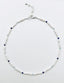 18" Freshwater Stick Pearl with Aquamarine and Lapis and Sterling Silver Clasp