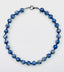 18" Faceted Sodalite Ball and Lapis Necklace