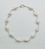 18" Baroque Pearl, Sterling Silver, and Pyrite Necklace