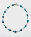 18" Faceted Apatite and Pyrite Necklace with a Sterling Silver Diamond Rondelle and Clasp