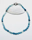 18" Flat Faceted Multi Color Kyanite Necklace with a Sterling Silver Diamond Rondelle and Clasp