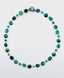 18" Multi Shape Raw Emerald Necklace with Sterling Silver Diamond Clasp