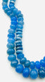 18" Faceted Blue Chalcedony Rondelle Necklace with Sterling Silver Diamond Clasp