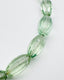 18" AAA Carved Green Amethyst Barrel Necklace with Diamond Clasp