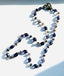 18" AAA Faceted Heishi Iolite Necklace with Sterling Silver Diamond Clasp