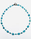 18" AAA Faceted Medium Oval Blue Kyanite Necklace with Sterling Silver and Diamond Clasp