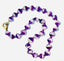 18" Faceted Purple Amethyst and Crystal Quartz Cushion Cut Necklace with Two Tone Diamond Clasp