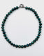 18" Forrest Green Freshwater Pearl Necklace with Sterling Silver Diamond Clasp