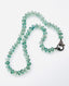 18" Green Topaz Faceted Rondelle Necklace with Sterling Silver and Diamond Clasp