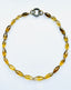 18" Faceted Marquis Shaped Whiskey Quartz with Diamond Carabiner