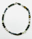 18" Green amethyst, Grey Freshwater Baroque Pearl Necklace with Sterling Silver Diamond Clasp