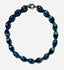 18" Smooth Grey Blue and Heishi Lapis Necklace with Sterling Silver Diamond Clasp
