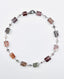 Lodalite and Phantom Quartz Necklace with Sterling Silver and Diamond Clasp, 18"