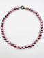 18" Multicolor Pink and Mauve Edison Pearl Necklace with Sterling Silver and Diamond Clasp