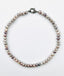 18" Mystic Grey Moonstone Rondelle Necklace with Sterling Silver Diamond Clasp