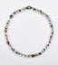 18" Smooth Multi-Color Phantom Quartz Ball Necklace with Sterling Silver Dimaond Clasp