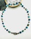 18" Peru Boulder Opal, apatite Rondelle and Pyrite Necklace