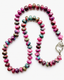 18" Ruby in Kyanite Rondelle Necklace with Sterling Silver Diamond Clasp