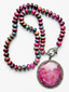 18" Ruby in Kyanite Rondelle Necklace with Sterling Silver Diamond Clasp