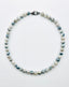 18" Faceted Silverite Ball Necklace with Sterling Silver Diamond Clasp