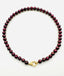 18" 8-9mm Purple Round Freshwater Pearl Necklace with Gold Gold Vermeil Clasp