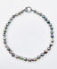18" Ombre 9.5-11.5mm Tahitian Pearl Necklace with Large Sterling Silver Diamond Clasp