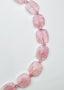 18" Flat Faceted Rose Quartz Necklace with Multi Spinel Sterling Silver Clasp