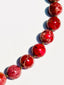 18" Scarlet Red Sea Sediment Imperial Jasper Necklace with Sterling Silver Diamond Clasp