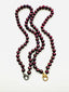 18" 8-9mm Purple Round Freshwater Pearl Necklace with Rhodium Sterling Silver Diamond Clasp