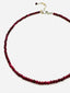 18" Natural Ruby Necklace with Sterling Silver Clasp