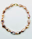 19" Faceted Peach Rainbow Moonstone Rondelle and Ombre Natural Freshwater Baroque Pearl Necklace with Two Tone Diamond Clasp