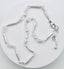 19" White Keshi Herkimer Diamond and Rainbow Moonstone Combination Necklace with Sterling Silver