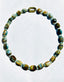 19" Faceted Natural Blue Opal and Faceted Aquamarine Heishi Necklace with Gold Carabiner