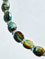 19" Faceted Natural Blue Opal and Faceted Aquamarine Heishi Necklace with Gold Carabiner